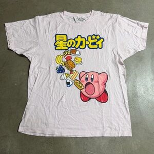 Nintendo Kirby Adult XL Pink Graphic T-Shirt Food Japanese Graphic